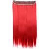 CAISHA 60cm Clip In Un Unico Pezzo Nell'estensione Dei Capelli Pezzo Di Capelli Sintetici Mezza Parrucca Liscio Rosso C61