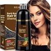 RILSIC Shampoo Colorante Castano Scuro Donna Uomo, 500ML Shampoo Colorante Bianchi, Hair Dye 3 in 1, Tintura per Capelli Bianchi Istantaneo, Colore e Duratura, Tinta Capelli per Uomini Donne