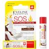 Eveline Cosmetics SOS Coconut Dream Balsamo Labbra con Olio di Argan e Olio di Cocco, Protezione SPF 10 - Idratazione Intensiva e Riparazione