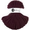 Bobbiny Premium 5 mm intrecciato macramè corda (bordeaux) 100,6 m