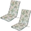 Tomaino - Cuscino Per Sedia a Sdraio Da Esterno, Schienale Alto 120x50x6 h cm - Sfoderabile, Lavabile in Lavatrice - Cotone (2, Fiori)