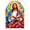 Jiaxaong Diamond Painting Uomo Diamond Painting Adulti, Religione Pittura Diamante Kit Completo, Quadri Con Perline, DIY Crystal Art Kit Ricamo Punto Croce, Decorazione per Casa Pareti Regalo 20x30cm W-509