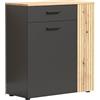 trendteam smart living Calicosy Buffet Haut 2 Portes et 1 tiroir L80 cm - Esteban