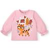 Tuc Tuc Maglietta Rosa con Stampa Città e Gattino da Bambina della Collezione Cartoon Calling (Taglia 18 Mesi)
