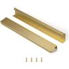 Ndjiloik 10 Pezzi Maniglie Armadio Maniglie per Mobili,Maniglie per Mobili da Cucina Maniglie Armadio Maniglia Invisibile Lunghezza totale 300MM,Oro
