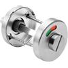 ZMDMAH Rosetta WC con indicatore libero occupato, acciaio inox per porte 40-45 mm | Rosetta WC in acciaio inox satinato con indicatore bianco/rosso, pomolo interno e fissaggio a vite per porte da 40 a 45 mm.