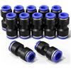 Bwintech 12 pezzi 4 mm a 6 mm pneumatico diritto riduzione push to connect adattatore Quick Release riduttore raccordi (PG4-6)