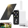 PESAIR Telecamera Wifi Esterno Senza Fili Rotazione 180°, 2K Telecamere Wifi con Pannello Solare, Visione Notturna a Colori, Rilevazione di Movimento PIR, Audio a 2 Vie