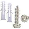 Qrity 50 Pezzi Testa di Pan Torx, Tasselli con Vite, Tubo di Espansione,Tasselli Autofilettanti in Plastica, con M4 x 25mm Viti, Tasselli da Muro per Mattone Forato, Cartongesso