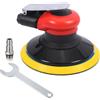 QIUMIN Smerigliatrice orbitale ad aria compressa industriale 150 mm, 12000 giri/min, levigatrice pneumatica ad alte prestazioni (rosso) per auto legno