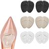 URAQT Cuscinetti per Avampiede, 6 Paia Soletta Auto-adesiva, Gel Metatarsal Pads, per Metatarsalgia per Tacchi alti Sollievo per Dolori Nell'avampiede(Trasparente+Flanella)
