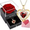 Willuck Rosa Eterna Natural Preservada Regalo per Lei, Rosa Stabilizzata Vera,Fiori Conservata,Confezione Regalo per la Festa della Mamma, Compleanno, Anniversario, san valentino Regalo per Fidanzata, Moglie