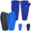 Risipu Parastinchi da calcio, tra cui calze con tasca e maniche antiscivolo, parastinchi da calcio, per bambini, adolescenti, adulti (blu, M)