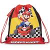 Franco Cosimo Panini MARIO KART - Sacca Coulisse Ufficiale Mario Kart, Compatta e Versatile, Retro in Rete e Tasca Chiusa con Zip, Ideale per Palestra, Scuola, Viaggi, Portamerenda, Idea Regalo Bambini, 34x42 cm, Rosso