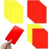 Samamoca 16 Pezzi Cartellini Rossi E Gialli Carte di Avvertimento E di Espulsione,Robuste Carte Rosse da Calcio,Cartellini Arbitro Calcio in PVC,Cartellini Arbitro Calcio,Kit Arbitro Calcio