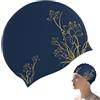 AzureRay Cuffia da Nuoto per Piscina Donna Impermeabile in Silicone, Cuffia Piscina per Capelli Lunghi con Vestibilità Comoda, Benessere Sportivo, Taglia Unica