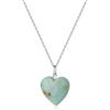 COAI Collana da Donna Catenina Argento 925 con Ciondolo Cuore in Turchese Peruviano, Collana Turchese Donna