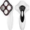 Depsoul Massaggiatore Anticellulite Elettrico Professionale, 3 in 1 Massaggio Cellulite per Uomini e Donne per Massaggio Vita, Addome, Glutei, Braccia, Gambe e Schiena (Bianco)