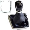 Vuzmode Pomello del cambio manuale a 5 e 6 velocità, cuffia del cambio, for Ford, for Focus, 2 MK2 FL C-MAX 2006-2011 MK3 MK4 MK7 Galaxy Pomello del cambio(6 Speed-Black-Big)