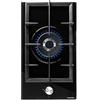 PremierTech PC301G Piano Cottura a Gas 1 Fuoco 30cm Vetro Nero Mono Bruciatore da Incasso Griglie in Ghisa Accensione Elettrica Modulo Domino Compatibile Metano e GPL Compatto per Casa Camper
