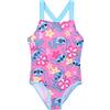 Disney Stitch Costume da Bagno per Ragazze, Costume Intero con Motivo Tropicale, Taglie 3 a 8 Anni (IT, età, 4 Anni, Regular, Rosa)