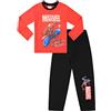 Marvel Spiderman - Pigiama lungo in cotone per ragazzi, Rosso, 2-3 Anni
