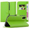 Cadorabo Custodia Libro per Apple iPhone X/XS in Verde Menta - con Vani di Carte, Funzione Stand e Chiusura Magnetica - Portafoglio Cover Case Wallet Book Etui Protezione