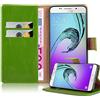 Cadorabo Custodia Libro per Samsung Galaxy A5 2016 in VERDE ERBE - con Vani di Carte, Funzione Stand e Chiusura Magnetica - Portafoglio Cover Case Wallet Book Etui Protezione