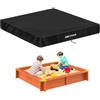 SIMPHAUS Copertura Sabbiera 140x140x20cm,Copertura Protettiva Sabbiera per Bambini,Copertura per Sabbiera e Piscina da Giardino,Telo Copri Sabbiera con Coulisse,Tessuto Oxford 420D Impermeabile