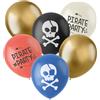 Folat 27474 Decorazione pirata per compleanno bambini - Palloncini in Lattice - Pirate Party - 33 cm - 6 pezzi - Palloncini per Festa pirata bambina/bambino