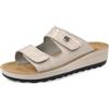 Fly Flot 42H61 HC Avorio Ciabatte Pantofole Donna ESTIVE Made in Italy Due Strappi Regolabili Sottopiede Vera Pelle ANTISHOCK Anatomica AUTOMODELLANTE Antiscivolo Zeppa 3,5 CM Suola PIUMATECH