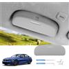 LUWU Supporto per occhiali da sole per auto, compatibile con BMW F30 F10 F12 F01 G20 G30 G32 G11 X1 X3 X5 X7, supporto per occhiali da sole per auto, organizer universale (grigio)