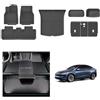GAFAT [Set di 9] GAFAT Nuovo Tesla Model Y Juniper/Premium 2025 2026 Tappetini Goma+Bagagliaio, TPE Tutte le Stagioni per Bagagliaio e Pavimento, Bordo Alto, Originale Scan 3D Protezione 360° (NON Stαndαrd)