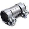 Lonely high heels Fascetta di Scarico Doppia Fascetta 55 mm x 125 mm Connettore per Tubo Acciaio Inox Fascetta Scarico Fascetta di Scarico Universale Resistente alla Corrosione per Tubo di Scarico con Diametro 55 mm
