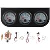 Keenso Kit Manometro Triplo Universale per Auto, Strumento Temperatura Acqua + Volt + Misuratore Pressione Olio 52 Mm