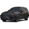 kayme Telo Copriauto da Esterno, Kayme Copertura per Auto Impermeabile Anti UV Vento Antipolvere a 7 Strati con Cerniera e Felpato. Compatibile Con X3, Q5, GLC, XC60, Stelvio, RAV4 (SUV:da 460 a 485cm) YL