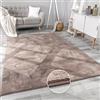 Paco Home Tappeto Salotto e Camera da Letto Moderno a Pelo Corto - Morbido, Lavabile, Antiscivolo, in Finta Pelliccia, Dimensione:60x90 cm, Colore:Taupe
