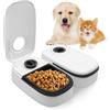 Idota Mangiatoia automatica per gatti, per 2 pasti con timer 48 ore, 700 ml, distributore automatico di cibo per gatti e cani di piccola taglia, per cibo umido e secco - nero