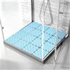 Lurowo Tappetino da doccia antiscivolo 60x60cm, sottovasca con ventose per doccia o vasca da bagno, tappetino antiscivolo pieghevole e tagliabile per doccia (Blu, 60 x 60 cm)