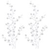 GORGECRAFT 2pz Toppe di Fiori d'Argento Prugna da Cucire su Toppe da Ricamo da Stirare Applique Floreali in Cotone per Abiti da Sposa Uniformi Zaini Giacche Pantaloni Accessori Fai da Te Cucito