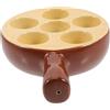 NOLITOY Piatto di Lumache Vassoio per Lumache Piatto Torta Teglia per Frutti di Mare Piatto di Escargot Francese Piatti di Lumache Piatti del Ristorante Kit di Strumenti Ceramica Bakeware
