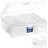 AUAUY Organizzatori di Piccole Perline, 15 Mini Contenitori in Plastica con Coperchio, Compartment Crafts Storage Box, Scatola di Stoccaggio Degli Accessori per la Pittura a Diamante