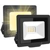SKYWORLD 20W Faretto Led da Esterno 2 Pezzi, 2000LM Faro LED Esterno esterno, Bianca Calda Faretto, IP66 Fari Led Interna ed Esterna per Cortile, Giardino Pareti, Tetto (Guscio Nero)