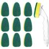 JOYOLA 10 pezzi Spazzola per la pulizia del lavello da cucina lavastoviglie Spugna Include 1 bacchetta per lavastoviglie e 9 teste di ricambio per La Cucina Lavandino Bagno