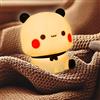 TaimeiMao Luce da Panda Touch, Lampada Comodino, Silicone Luci Notturna Panda, BubuDududuLuce Notturna Bambini, 5 Modalità di Luce, Silicone Lampada Notturna per Bambini, Deco Cameretta Bambina