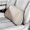 POKSRI 1P Cuscino lombare auto,39x22cm pelle velata,Schiuma Memory multifunzionale cuscini schiena sedile supporto,cuscino decorativo,seduta,ufficio,divano(bianco avorio)