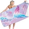 Queenshin Telo Mare Grande Meduse Colorate Microfibra, Asciugamani da Spiaggia Asciugamani Palestra per Uomo Donna, 75 x 150 cm