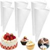 NINGYER 6 Pezzi Saccapoche Professionale, 30/35/40 cm sac a Poche Riutilizzabile, Saccapoche per Decorare Dolci, Torte, Dolci Fatti in Casa (Bianco)