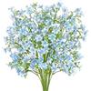 MEIVINES Fiori Finti da Esterno Fiori Artificiali a Gambo Lungo, 8PCS Piante Finte da Interno, Fiori di Seta per Casa Giardino Finestra Portico Agriturismo Matrimonio Festa Cimitero (Azzurro, 8PCS)