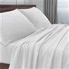 Ruggeri - Set Lenzuola Matrimoniali - Completo Letto - Made in Italy - 30% Lino 70% Cotone - Collezione Lino (Bianco Gesso)